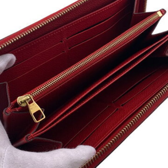 LOUIS VUITTON Wallet Zippy Empreinte Long Wallet Red - Picture 9 of 10